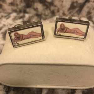 Designer “Naked Lady” Cuff Links